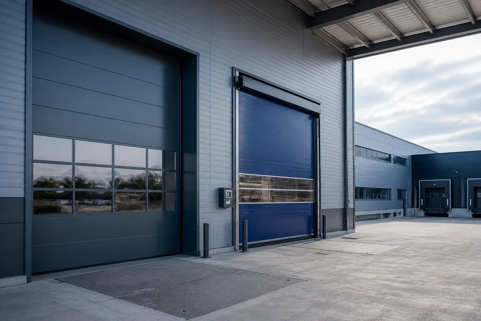 Sectional industrial door at a production facility in Bursa